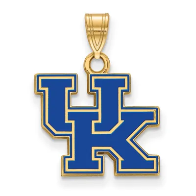 Kentucky Wildcats Women's Gold Plated Small Enamel Pendant