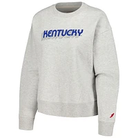 Women's League Collegiate Wear Ash Kentucky Wildcats Boxy Pullover Sweatshirt