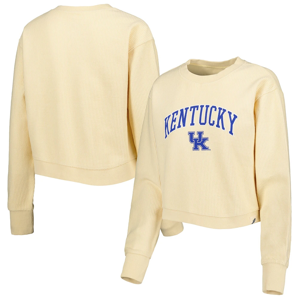 Sweat-shirt en bois à cordon pour femme League Collegiate Wear Crème Kentucky Wildcats Classic Campus