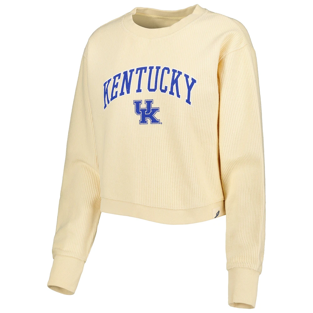 Sweat-shirt en bois à cordon pour femme League Collegiate Wear Crème Kentucky Wildcats Classic Campus