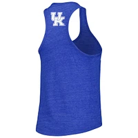 Women's League Collegiate Wear Heather Royal Kentucky Wildcats Two-Hit Intramural Tri-Blend Scoop Neck Racerback Tank Top