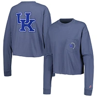 T-shirt court à manches longues avec corde linge mi-longue pour femmes League Collegiate Wear des Kentucky Wildcats