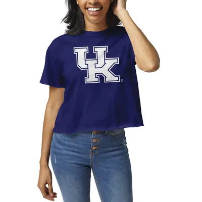 Kentucky Wildcats League Collegiate Wear Women's Clothesline Crop T-Shirt - Royal