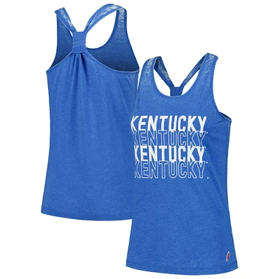 Women's League Collegiate Wear Royal Kentucky Wildcats Stacked Name Racerback Tank Top