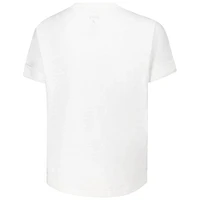 T-shirt blanc à revers roulés pour femme de la ligue universitaire Kentucky Wildcats