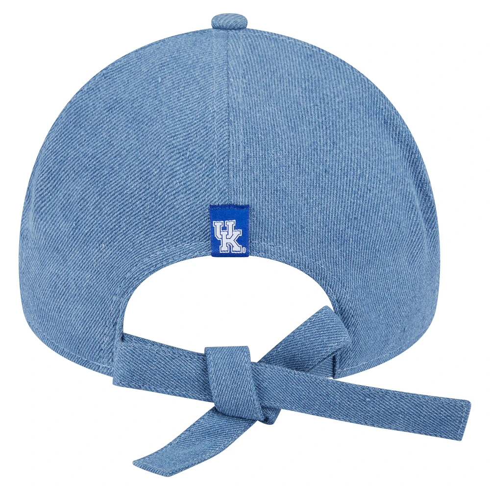 Casquette ajustable New Era en denim Kentucky Wildcats A-Frame 9FORTY pour femme
