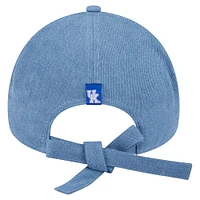 Casquette ajustable New Era en denim Kentucky Wildcats A-Frame 9FORTY pour femme