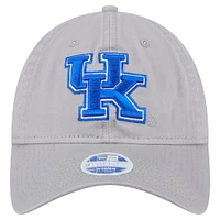 Casquette ajustable 9TWENTY pour femme avec logo Kentucky Wildcats de New Era gris