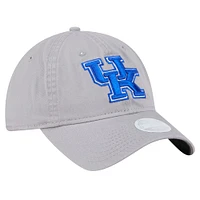 Casquette ajustable 9TWENTY pour femme avec logo Kentucky Wildcats de New Era gris