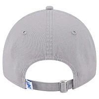 Casquette ajustable 9TWENTY pour femme avec logo Kentucky Wildcats de New Era gris