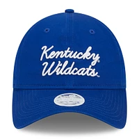 Casquette réglable New Era Royal Kentucky Wildcats Script 9TWENTY pour femme