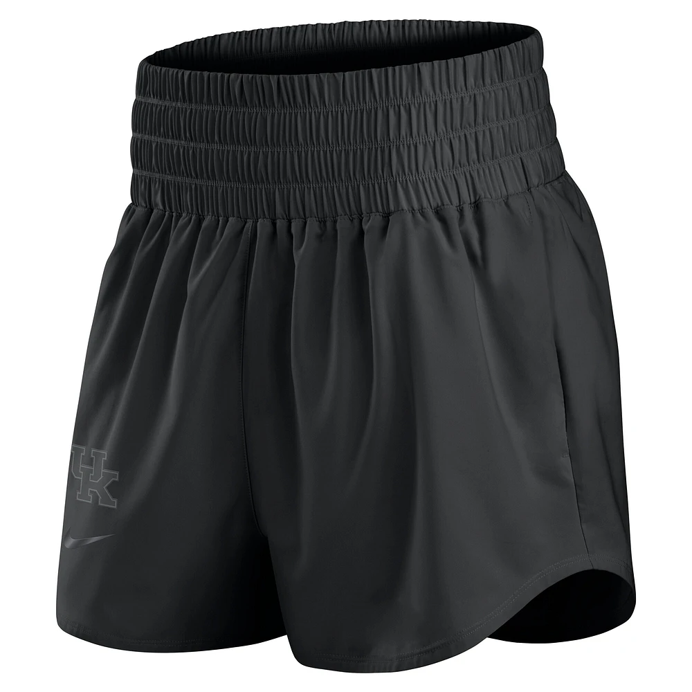 Women's Nike Black Kentucky Wildcats Performance One High-Rise Shorts
