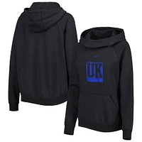 Chandail à capuchon raglan encolure cheminée Essential Kentucky Wildcats Nike pour femme, anthracite