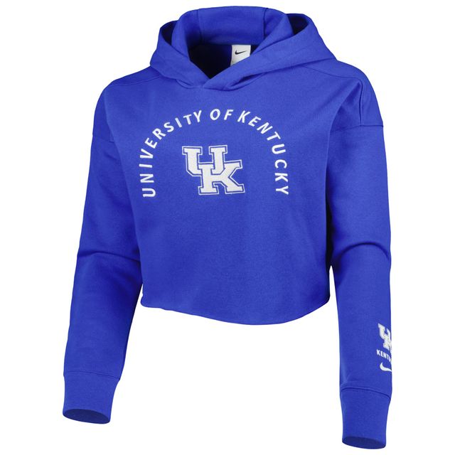 Sweat à capuche court Nike Kentucky Wildcats 2-Hit pour femme