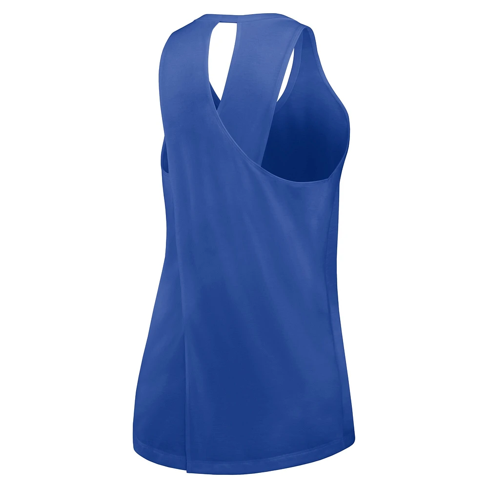 Women's Nike Royal Kentucky Wildcats Primetime Crisscross Performance Tank Top