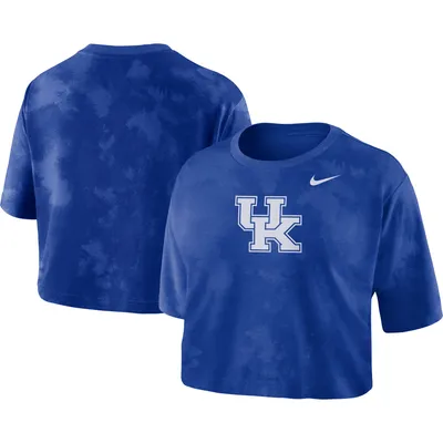 Kentucky Wildcats Nike Women's Tie-Dye Cropped T-Shirt - Royal
