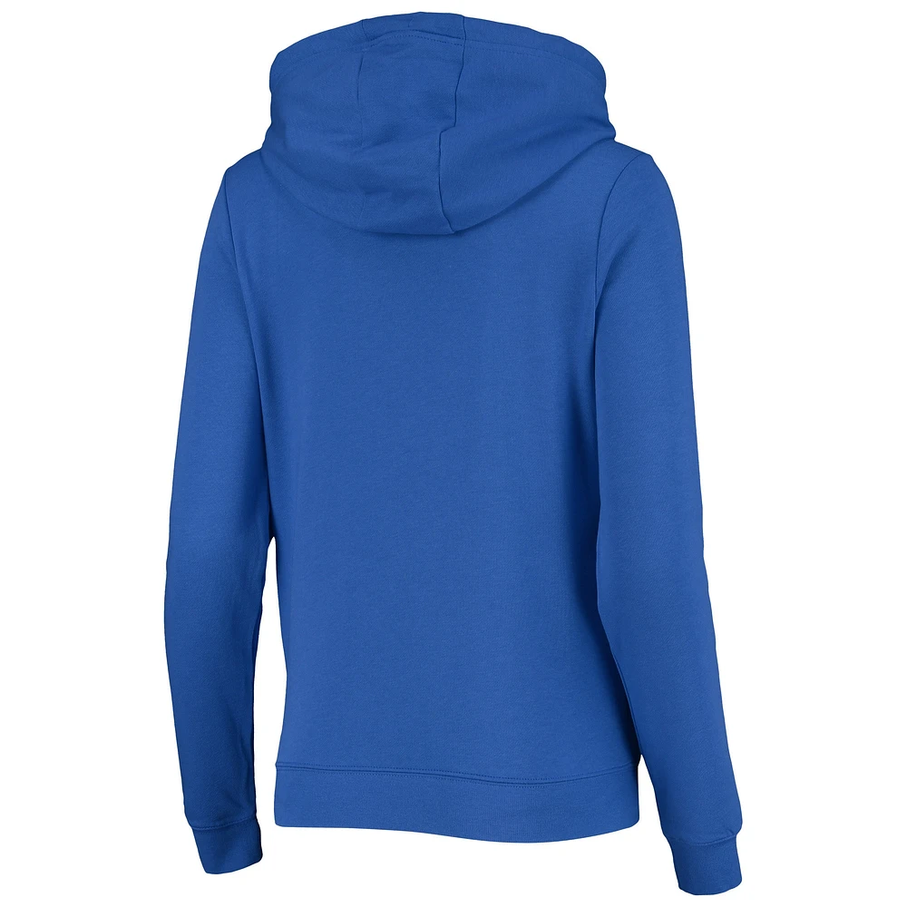 Women's Nike Royal Kentucky Wildcats Varsity Fleece Tri-Blend Raglan Pullover Hoodie