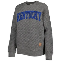 Sweat-shirt matelassé Pressbox Heather Charcoal Kentucky Wildcats Moose pour femme