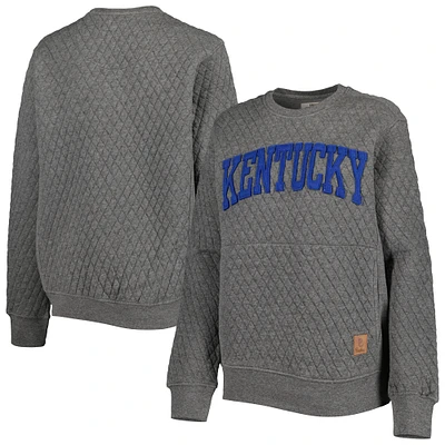 Sweat-shirt matelassé Pressbox Heather Charcoal Kentucky Wildcats Moose pour femme