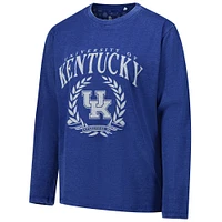 T-shirt à manches longues Pressbox Royal Kentucky Wildcats Chandler Olive Leaf Arch pour femmes