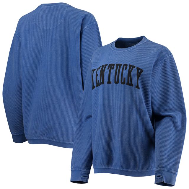 Sweat-shirt Pressbox Royal Kentucky Wildcats Comfy Cord Vintage Wash Basic Arch pour femme