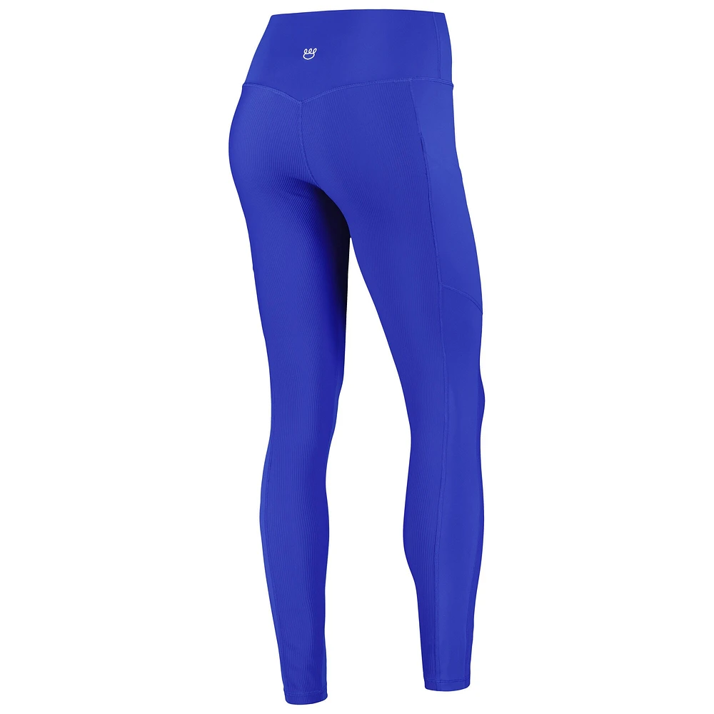 Women's  Royal Kentucky Wildcats 7/8 Mixed Media Pocket iLeggings