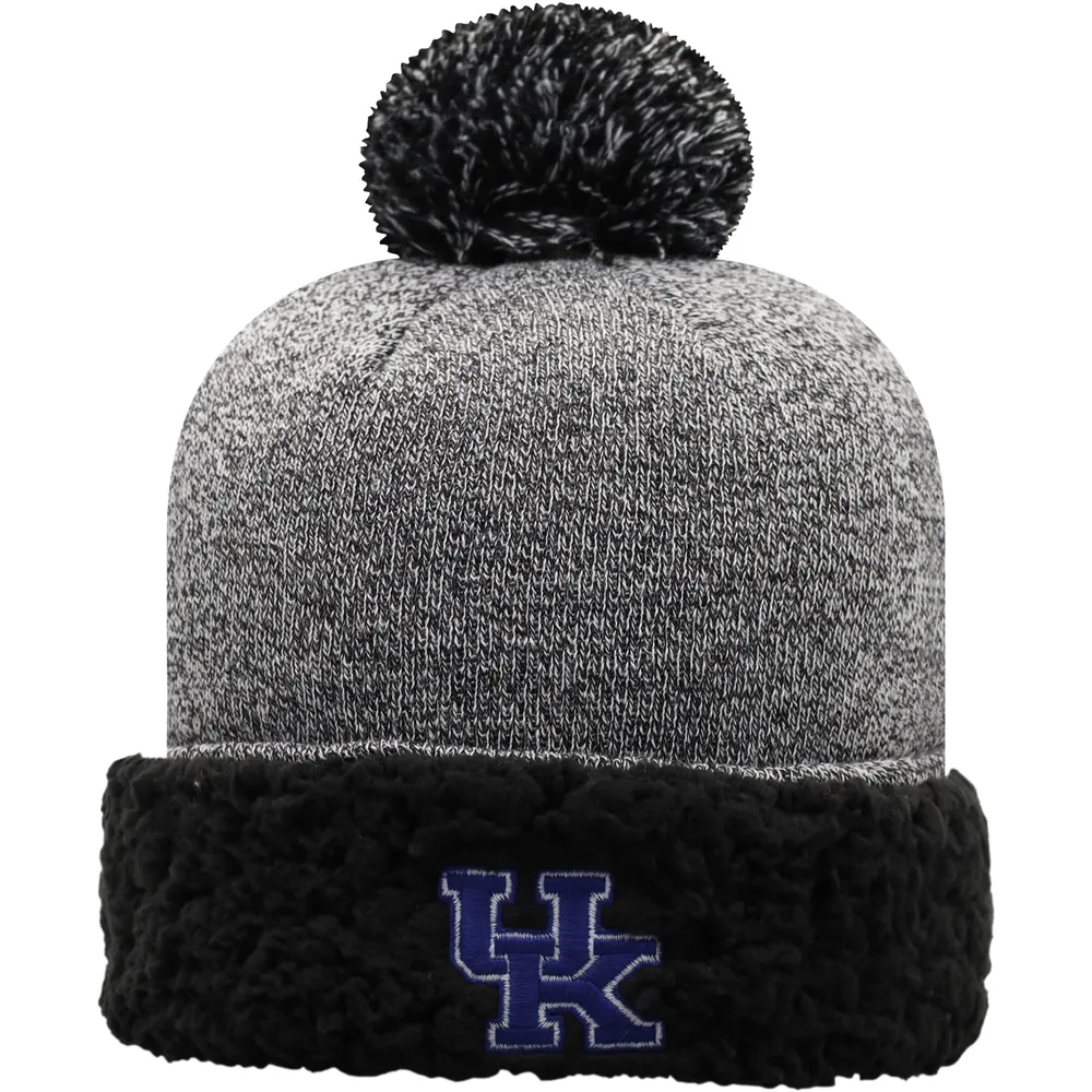 Bonnet noir en tricot à revers Kentucky Wildcats pour femmes Top of the World avec pompon