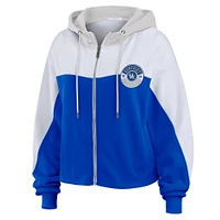 Sweat à capuche zippé blocs de couleurs Royal Kentucky Wildcats pour femme WEAR by Erin Andrews