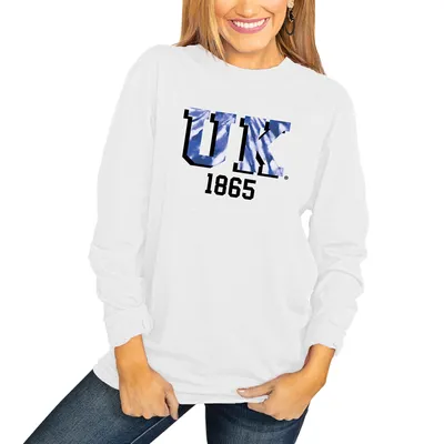 Kentucky Wildcats Women's No Time to Tie Dye Long Sleeve T-Shirt - White