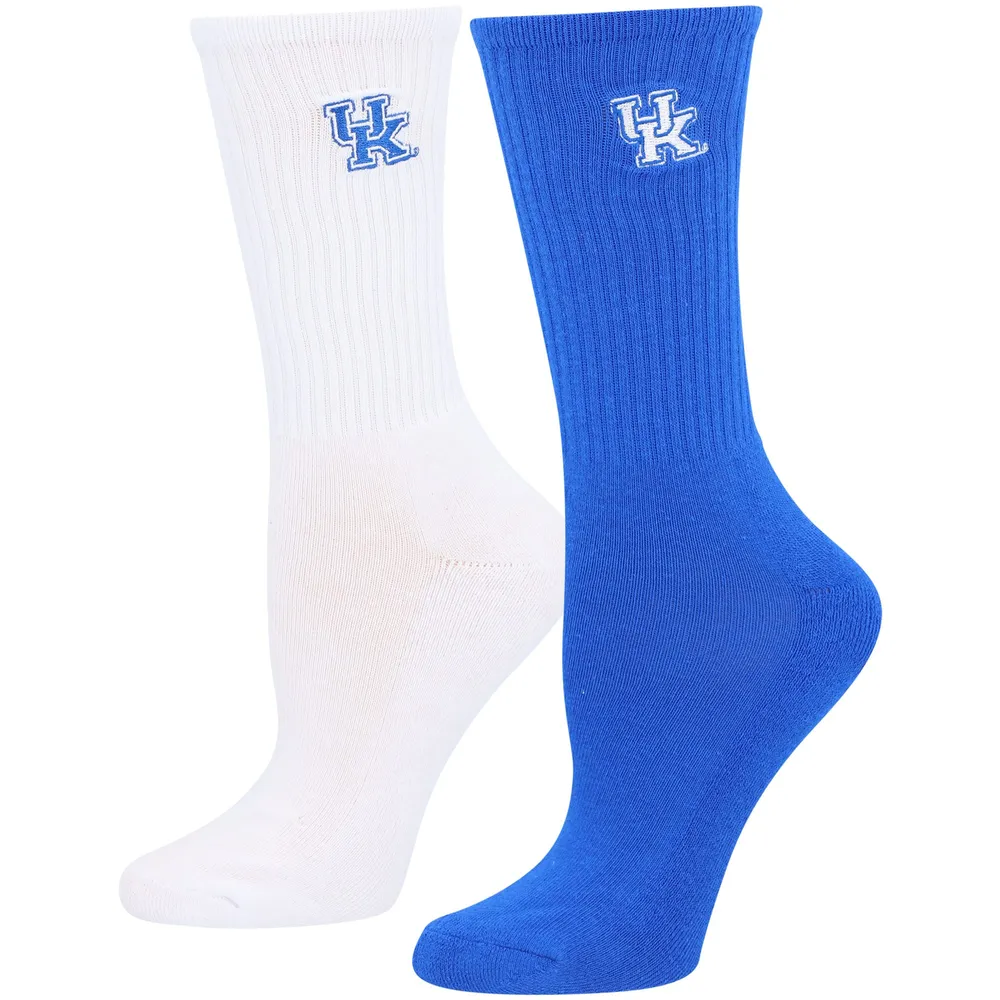 Lot de 2 paires de chaussettes courtes ZooZatz Royal/White Kentucky Wildcats pour femme