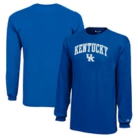 Champion de la jeunesse Royal Kentucky Wildcats Arch Over Logo T-shirt à manches longues
