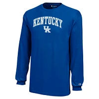 Champion de la jeunesse Royal Kentucky Wildcats Arch Over Logo T-shirt à manches longues