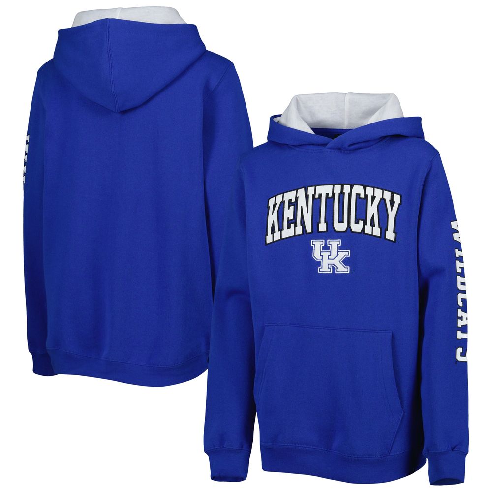 Youth Colosseum Royal Kentucky Wildcats 2-Hit Pullover Hoodie