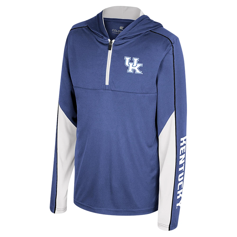 Sweat à capuche zippé quart de tour Hansel Youth Colosseum Royal Kentucky Wildcats