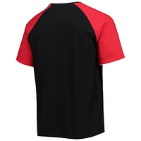 Men's Starter Black/Red Kevin Harvick The Catcher Raglan T-Shirt