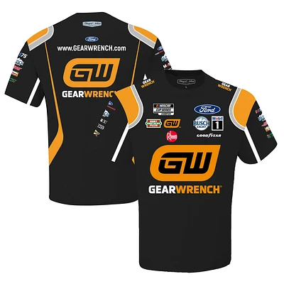 T-shirt noir Kevin Harvick GearWrench sublimé pour homme de la collection Stewart-Haas Racing Team