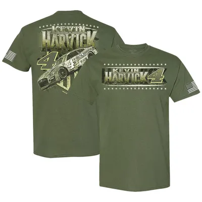 Kevin Harvick Stewart-Haas Racing Team Collection Busch Light Military T-Shirt - Olive