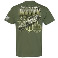 Men's Stewart-Haas Racing Team Collection Olive Kevin Harvick Busch Light Military T-Shirt