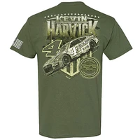 Collection Stewart-Haas Racing Team pour homme Olive Kevin Harvick Busch T-shirt militaire léger