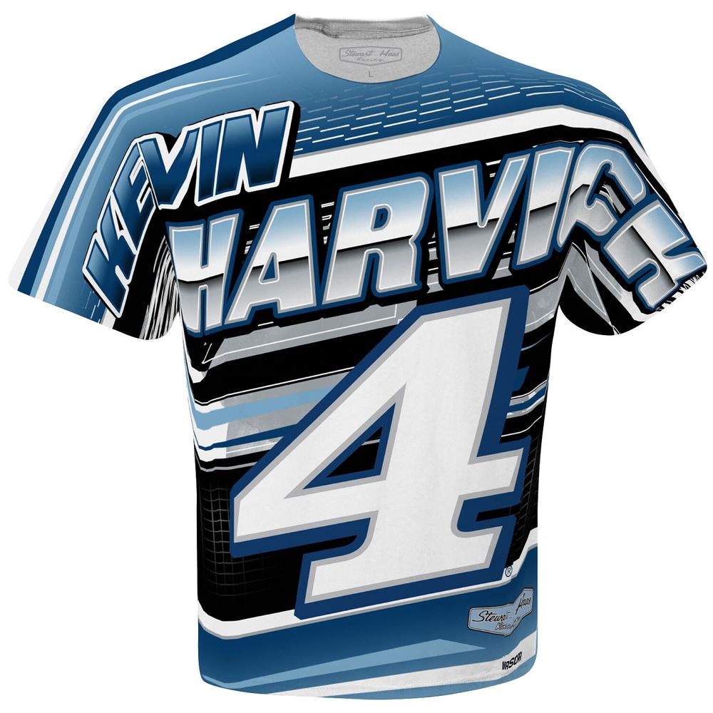 Men's Stewart-Haas Racing Team Collection White Kevin Harvick Sublimated Speedster T-Shirt