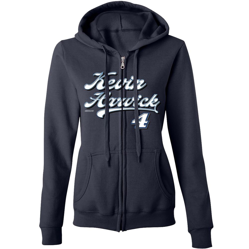 Women's Hendrick Motorsports Team Collection Navy Kevin Harvick One-Spot Nostalgic Full-Zip Hoodie