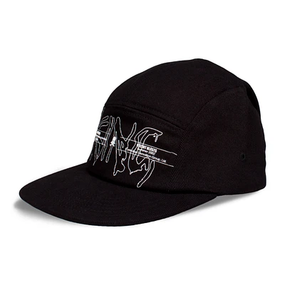 Chapeau réglable à cinq panneaux King Apparel Black Blasts pour hommes