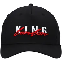 Men's King Apparel Black Staple Curved Peak Adjustable Hat