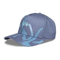 Men's King Apparel Blue Deranged Curved Peak Adjustable Hat