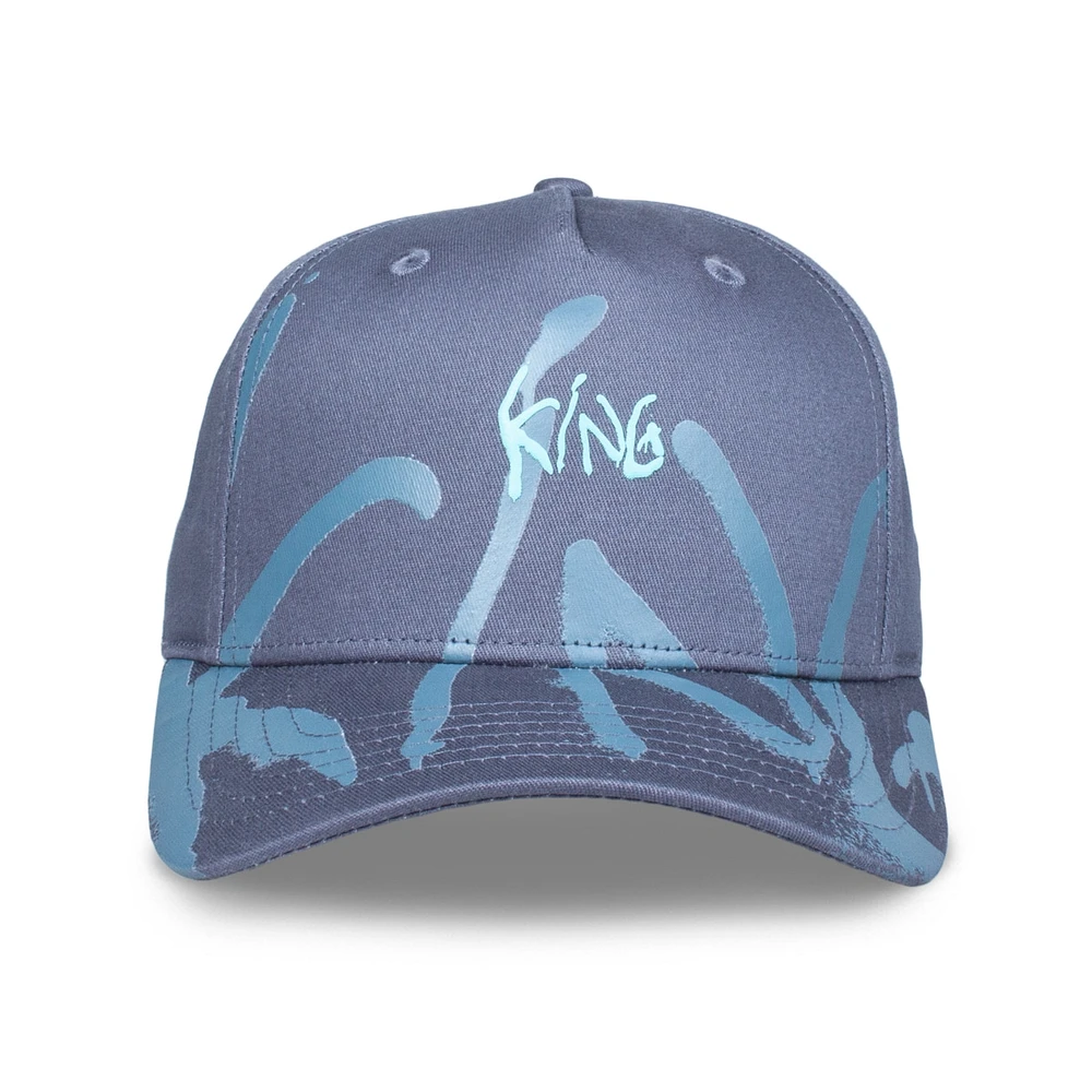 Men's King Apparel Blue Deranged Curved Peak Adjustable Hat