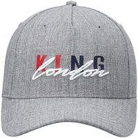 Casquette réglable à visière incurvée King Apparel gris chiné pour homme