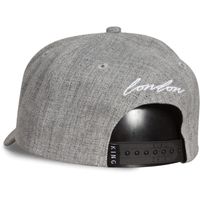 Men's King Apparel Heathered Gray Staple Curved Peak - Snapback Hat