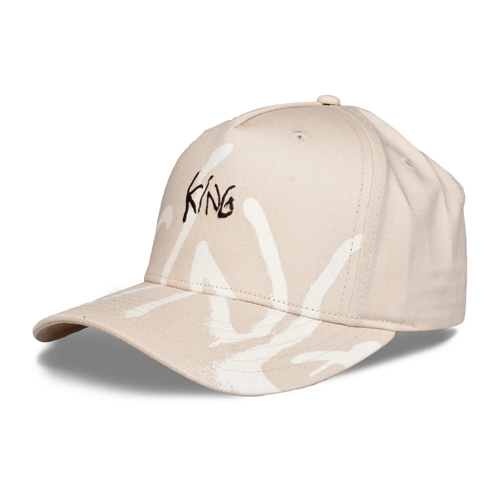 King Apparel Chapeau réglable à visière incurvée Tan Deranged pour hommes