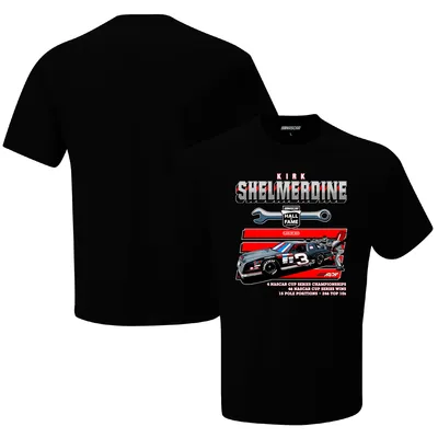 Kirk Shelmerdine Checkered Flag NASCAR Hall of Fame Class 2023 Inductee T-Shirt - Black