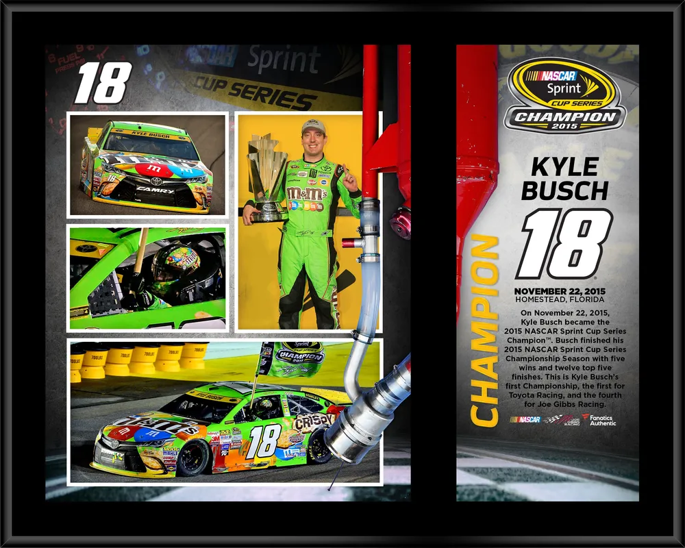 Kyle Busch 2015 Sprint Cup Champion 12'' x 15'' Sublimated Plaque